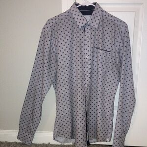 Men's Gray Star Pattern Shirt
